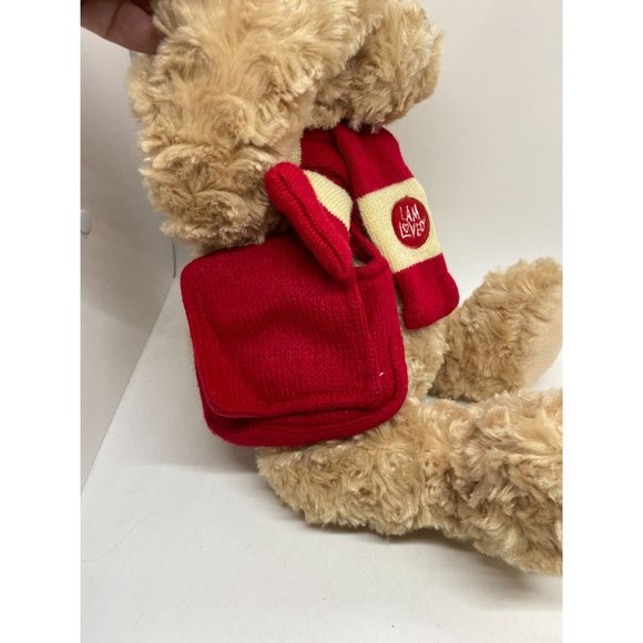 Animal Adventure Plush Bear I Am Loved Scarf Bag Satchel 14" - Picture 7 of 11